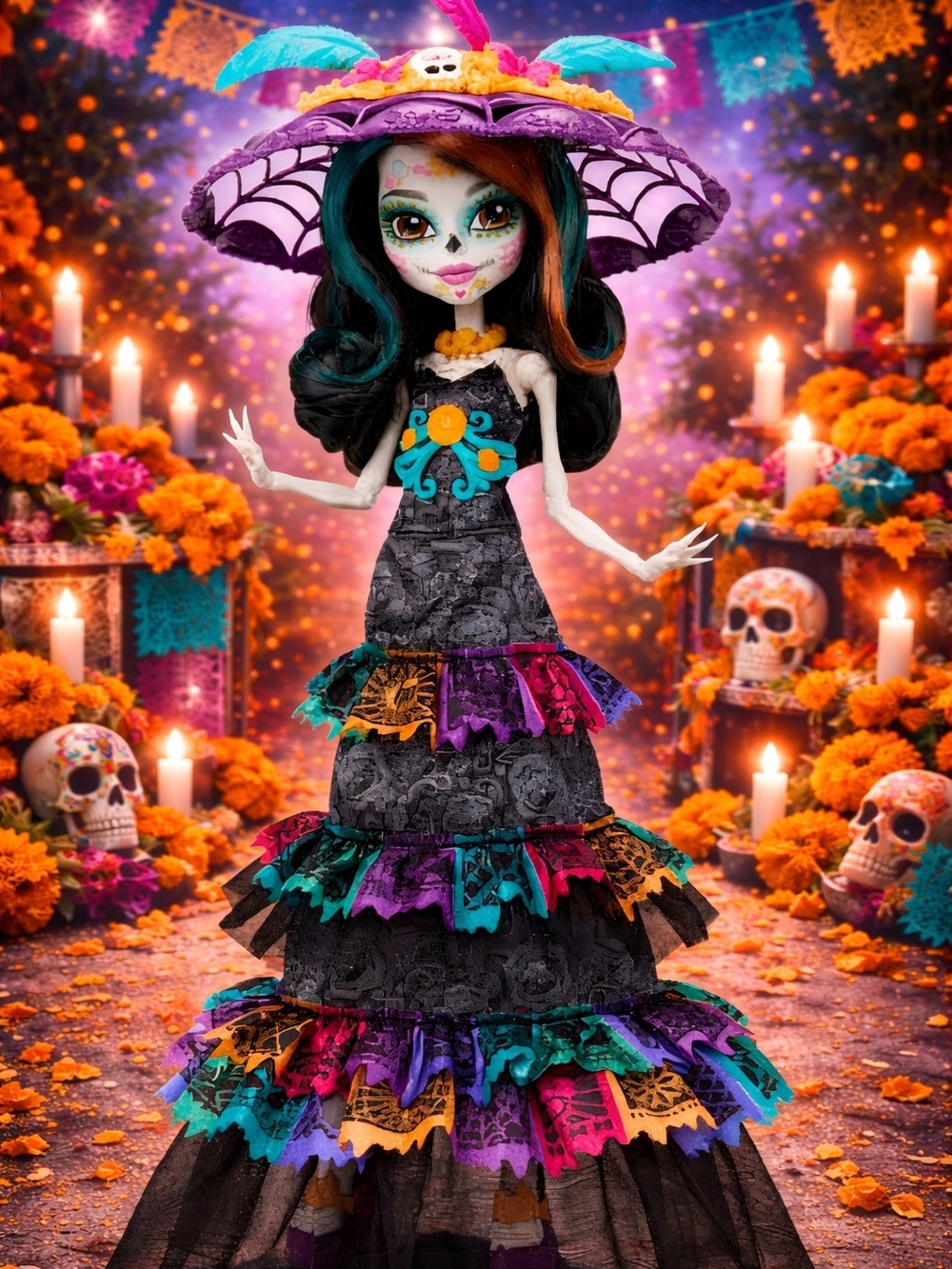 🐝●Monster High Skelita Calaveras Dia de Muertos 2024 Doll